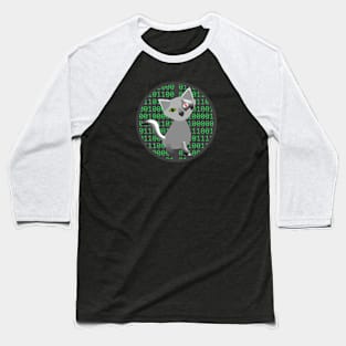 Cyborg Cat Baseball T-Shirt